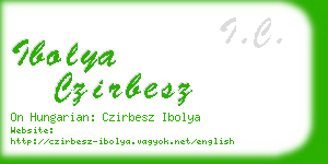 ibolya czirbesz business card